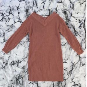 Knitted Mini Sweater Dress